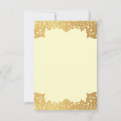 ヴィンテージクリームエレガント金ゴールド書結婚道 出欠カード (裏面)