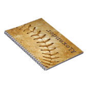 ヴィンテージクリームスポーツ野球 ノートブック (右側)