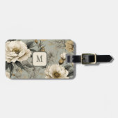 ヴィンテージクリームバラカスタムモノグラム ラゲッジタグ (正面横)