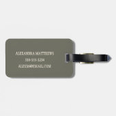 ヴィンテージクリームバラカスタムモノグラム ラゲッジタグ (裏面横)