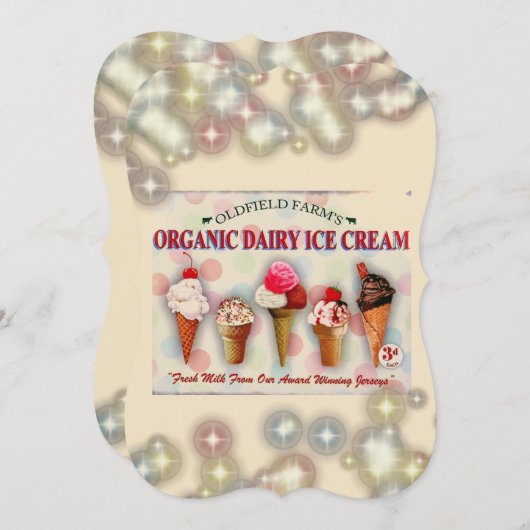 ヴィンテージクリームパーラー招待券 招待状 (正面/裏面)