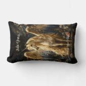 ヴィンテージクリームペガサスユニコーンワールドファンタジー ランバークッション (正面)