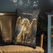 ヴィンテージクリームペガサスユニコーンワールドランドファンタジー ランバークッション