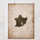 ヴィンテージクリームリボンとブラウン結婚式招待状 招待状 (裏面)