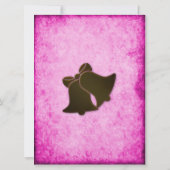 ヴィンテージクリームリボンonピンク結婚式招待状 招待状 (裏面)