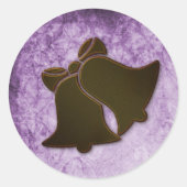 ヴィンテージクリームリボ結婚ン ラウンドシール (正面)