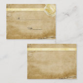 ヴィンテージクリームローズブドテーブル座席表 プレイスカード (正面/裏面)