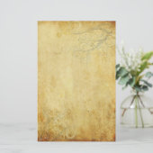 ヴィンテージクリーム結婚渦の羊皮紙 便箋 (スタンド正面)