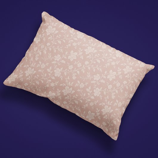ヴィンテージクリーム花模様エレガント- Romantic 枕カバー