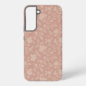 ヴィンテージクリーム花模様エレガント- Romantic Samsung Galaxyケース (裏面)