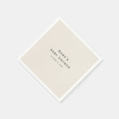 ヴィンテージクリーム赤ちゃんシャワーナプキン スタンダードカクテルナプキン (角)