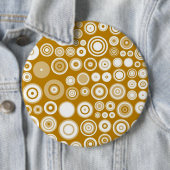 ヴィンテージクリーム&ホワイト50年代抽象芸術アート 缶バッジ (インサイチュ)