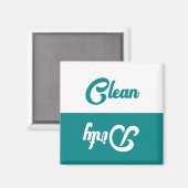 ヴィンテージクリーンまたはダーティ食洗機 マグネット (正面/裏面)