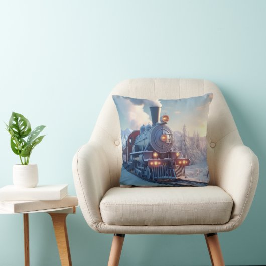 ヴィンテージクリ表現スマスin雪のホリデーアート クッション (椅子)