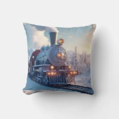 ヴィンテージクリ表現スマスin雪のホリデーアート クッション (正面)