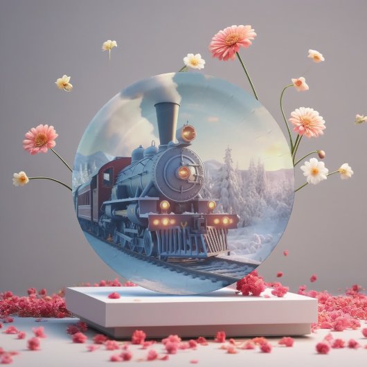 ヴィンテージクリ表現スマスin雪のホリデーアート ペーパープレート