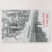 ヴィンテージクルーの漕ぎ手が多くの観客と競走 ジグソーパズル (横)