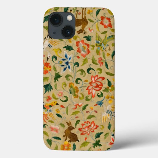 ヴィンテージクルーウェルアニマル刺繍: アンティークタペストリー Case-Mate iPhoneケース (裏面)