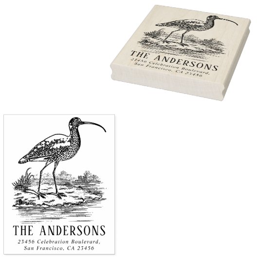 ヴィンテージクルーカスタムファミリ名差出人住所 ラバースタンプ (押印)