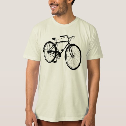 ヴィンテージクルーザー自転車 Tシャツ (正面)