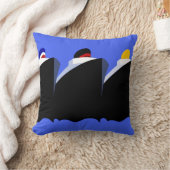 ヴィンテージクルーズシップアールデコポスター クッション (ブランケット)