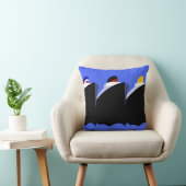 ヴィンテージクルーズシップアールデコポスター クッション (椅子)