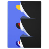 ヴィンテージクルーズシップアールデコポスター クリップボード (裏面)