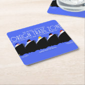 ヴィンテージクルーズシップアールデコポスター スクエアペーパーコースター (アングル)