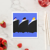 ヴィンテージクルーズシップアールデコポスター スタンダードカクテルナプキン (インサイチュ)