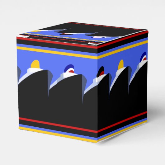 ヴィンテージクルーズシップアールデコポスター フェイバーボックス (正面サイド)