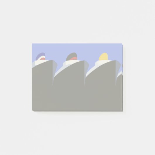 ヴィンテージクルーズシップアールデコポスター ポストイット (正面)