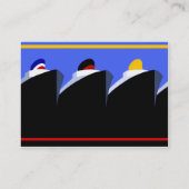 ヴィンテージクルーズシップアールデコポスター 名刺 (裏面)