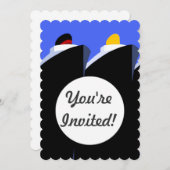 ヴィンテージクルーズシップアールデコポスター 招待状 (正面/裏面)