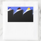 ヴィンテージクルーズシップアールデコポスター 長方形シール (バッグ)