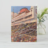 ヴィンテージクルーズシップボンボヤージュパーティの招待状 招待状 (スタンド正面)