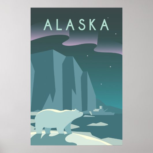 ヴィンテージクルーズラインアラスカ氷河の旅行 ポスター (正面)