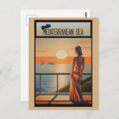 ヴィンテージクルーズ地中海のシートラベル ポストカード (正面/裏面)