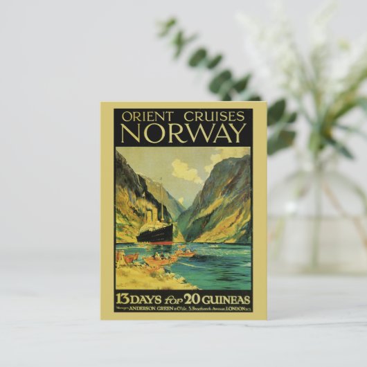 ヴィンテージクルーズ素晴らしイギリスノルウェー ポストカード (スタンド正面)