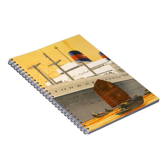 ヴィンテージクルーズ船でオリエントへジャンクボート ノートブック (右側)