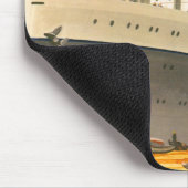 ヴィンテージクルーズ船でオリエントへジャンクボート マウスパッド (コーナー)