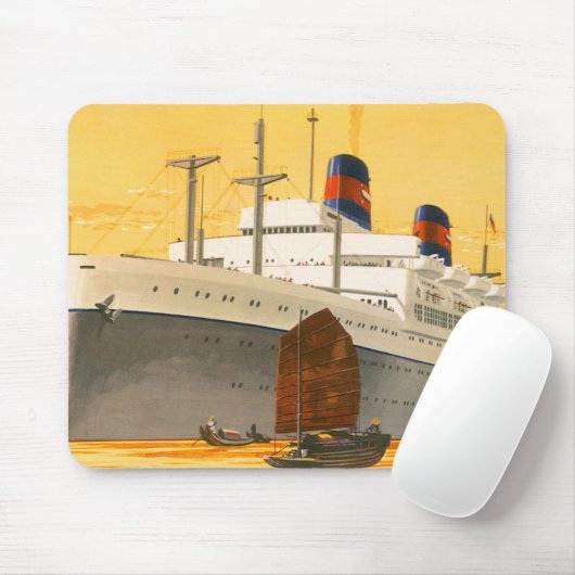 ヴィンテージクルーズ船でオリエントへジャンクボート マウスパッド (マウス)