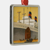 ヴィンテージクルーズ船でオリエントへジャンクボート メタルオーナメント (右)