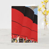 ヴィンテージクルーズ船の乗客が手を振って別れを告げる カード (黄色い花)