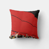 ヴィンテージクルーズ船の乗客が手を振って別れを告げる クッション (正面)