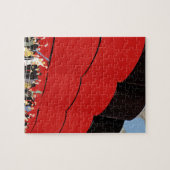 ヴィンテージクルーズ船の乗客が手を振って別れを告げる ジグソーパズル (横)