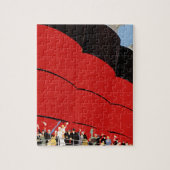 ヴィンテージクルーズ船の乗客が手を振って別れを告げる ジグソーパズル (縦)