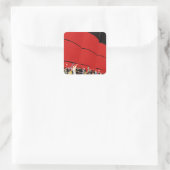 ヴィンテージクルーズ船の乗客が手を振って別れを告げる スクエアシール (バッグ)