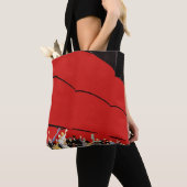 ヴィンテージクルーズ船の乗客が手を振って別れを告げる トートバッグ (クローズアップ)