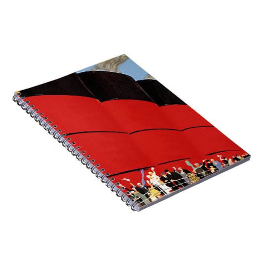 ヴィンテージクルーズ船の乗客が手を振って別れを告げる ノートブック (右側)