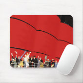 ヴィンテージクルーズ船の乗客が手を振って別れを告げる マウスパッド (マウス)